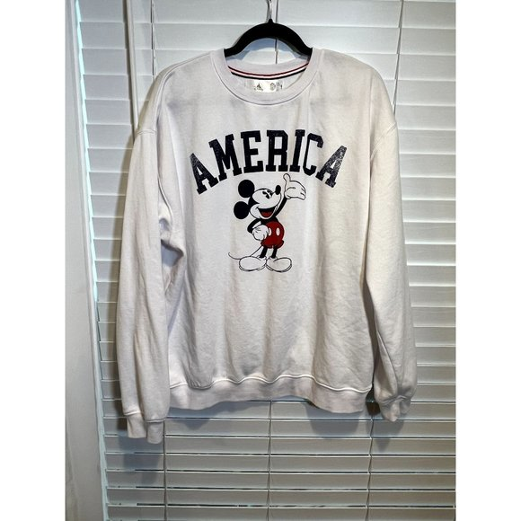 Disney America Fleece Men's Sweater -‎ Size L - Picture 1 of 5